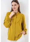 Göz Alıcı Fırfırlı Uzun Kol Gömlek