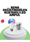 2025 Rgb Led Ampul Uzaktan Kumandalı Renkli Işık A Kalite