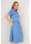 2210 Kot Elbise - Mavi