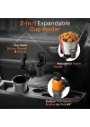 2’si 1 Arada Ayarlanabilir Araç Bardak Tutucu, Genişleyebilir Üst Kısım 3”-6.2”, Şişe Adaptörü, Araba Organizatörü, Dayanıklı Taban, Ramblers Hydroflask Uyumlu, Modern Araç Düzenleyic