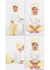 3/12 Ay Şapkalı Pamuk Bebek Takımı