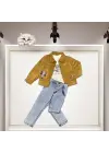 Trend Fitilli Kadife Çocuk Takımı Hardal