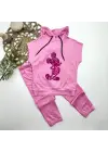 Çarpıcı Kapşonlu Mickey Desenli Çocuk Takımı