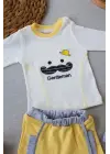Elegan Erkek Bebek Takımı Lady Şapkalı Sweat 3lü