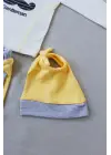 Elegan Erkek Bebek Takımı Lady Şapkalı Sweat 3lü