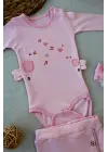 Çarpıcı Şarkıcı Kuşlar Nakışlı Bebek Takımı