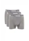 Omarı Doğal Likralı Gri Erkek Boxer Seti