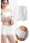 3 Adet Kadın Dikişsiz Görünmez İz Yapmaz Mini Şort Boxer Beyaz