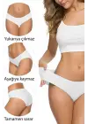 3 Adet Kadın Dikişsiz Lazer Kesim Esnek İz yapmayan Külot S7