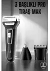 3 Başlıklı Kulak Ve Burun Tıraş Makinesi Erkeklere Özel