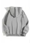 Gri Unisex Kapşonlu Sweatshirt