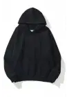 Siyah Unisex Kapşonlu Sweatshirt