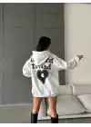 Beyaz Oversize Sweat Kadın Giyim