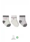3lü Penye Boy And Girl Soket Çorap Bs10114 Gri
