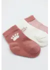 Omarı Yumuşak ve Şık 3lü Penye Çorap Seti Pudra Renkli