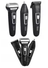 3lü Set Saç Sakal Kesme Traş Makinesi Burun Kılı Alma Tıraş Makinesi