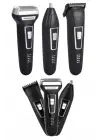 3lü Set Saç Sakal Kesme Traş Makinesi Burun Kılı Alma Tıraş Makinesi