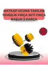 3 Parça Matkap Ucu Temizlik Fırçası Dayanıklı Naylon Kıllı