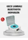 3-ü-1 Gece Işığı Bluetooth Hoparlör Dijital Saat Vintage Plak Çalar Tasarımlı