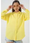3900 Oversize Uzun Basic Gömlek - Sarı