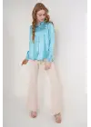 Modern Saten Gömlek - Mint