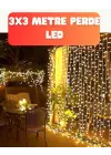 3x3 Metre Şelale Led Perde Işık İç Dış Mekân Dekorasyonu