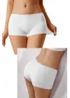 Omarı Kadın Dikişsiz Görünmez Mini Şort Boxer Seti - Siyah Beyaz Ten Uyumlu