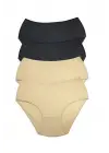 4 Adet Kadın Yüksek Bel Ribana   Külot S014