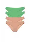 Yüksek Kalite Likralı Kadın Slip Külot Yeşil Ten