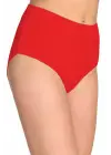 4 Adet Tutku Kadın Yüksek Bel   Kalın Lastik Külot Kırmızı