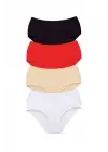 4 Adet Tutku Kadın Yüksek Bel   Kalın Lastik Külot S12