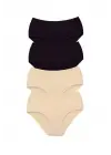 4 Adet Tutku Kadın Yüksek Bel   Kalın Lastik Külot S2