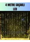 4 Metre Yılbaşı Şelale Led Perde Işık Ev Bahçe Dekor