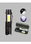 4 Modlu Usb Şarjlı Led El Feneri Kamp Ve Outdoor