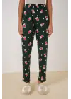 4323 Desenli Pijama Altı - A. Zümrüt Yeşili