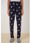 Desenli Pijama Altı Lacivert Kadın Giyim
