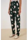 Desenli Pijama Altı Y.Zümrüt Kadın Giyim