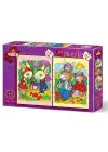 4489 Penguenler 12+24 Parça Çocuk Puzzle -Art Puzzle