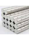 5 Adet 4x4 Mm Yuvarlak Neodyum Mıknatıs N35 Güçlü Magnet Nikel Kaplama