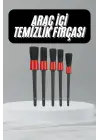 5 Adet Oto Detaylı Temizleyici Araç İçi Temizlik Fırça Seti Koltuk Döşeme Kapı Toz Alma Fırçası