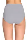5 Adet Tutku Kadın Yüksek Bel   Kalın Lastik Külot Gri