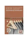 5li Lüks Krem Elbise Ceket Askısı - Ergonomik & Kaymaz Plastik Askı Seti -  Ahşap Görünümlü