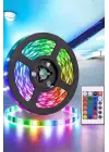 5 Metre Şerit Led Rgb Işıklı Kumandalı Güç Adaptörü Her Ortama Uygun