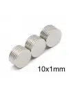 50 Adet 10x1mm Yuvarlak Neodyum Mıknatıs Güçlü Dayanıklı Magnet Nikel Kaplama