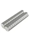 50 Adet 10x2mm Yuvarlak Neodyum Mıknatıs Güçlü Magnet Nikel Kaplamalı