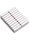 50 Adet 20x10x5 Mm Neodyum Magnet N35 Güçlü Mıknatıs Köşeli Ve Dayanıklı Nikel Kaplama