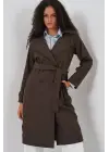 Modern Kruvaze Yaka Trençkot
