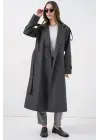 Cool Uzun Trençkot - Antrasit
