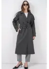 Cool Uzun Trençkot - Antrasit