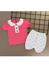 6/12 Ay Düğme Detaylı Yakalı Bebek Takımı